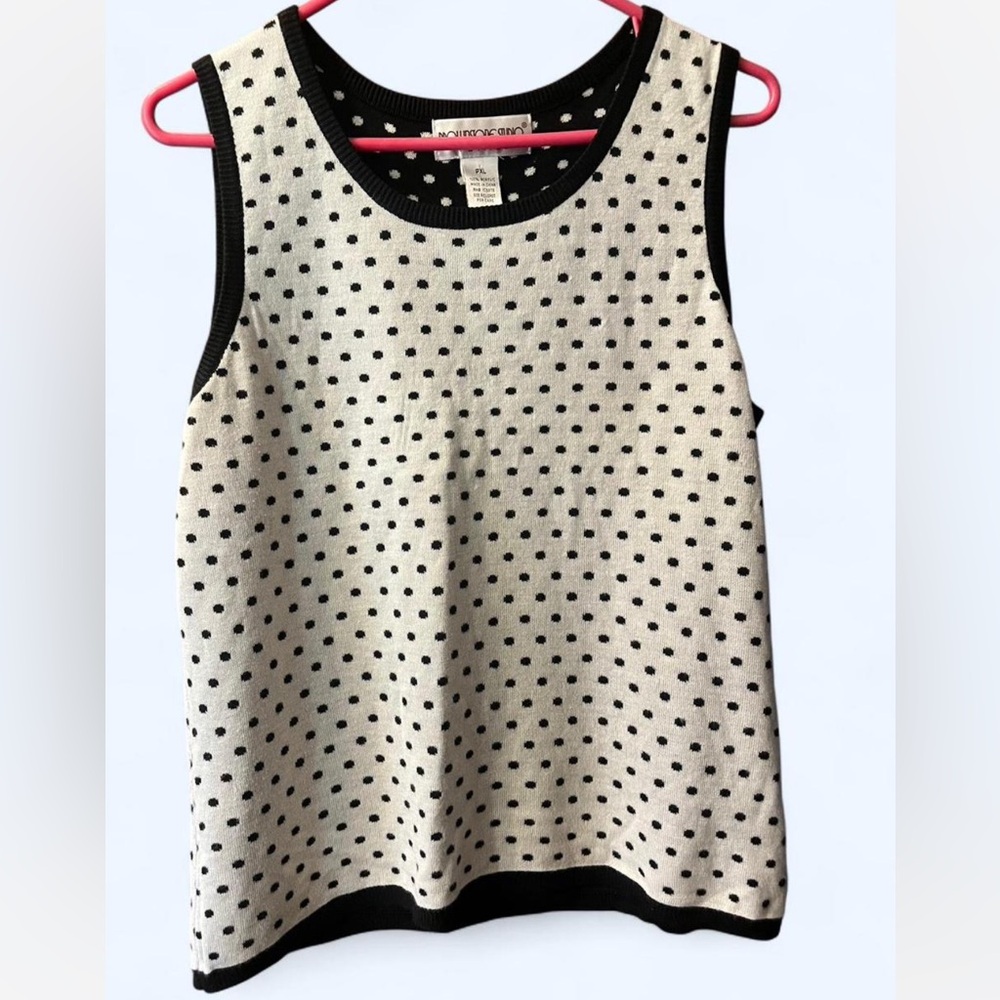 Vintage BROWNSTONE STUDIO Light Weight Polka Dot Tank Top